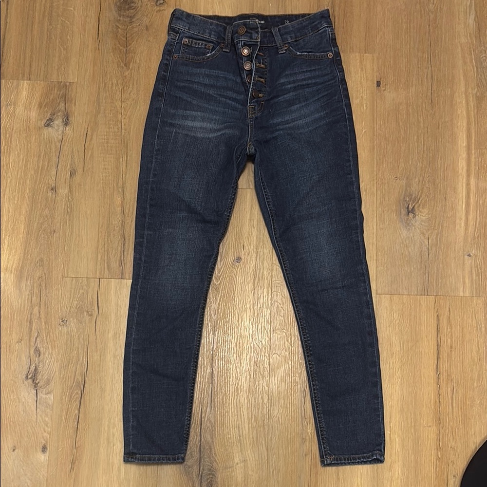 Women's High-Waisted Blue Jeans